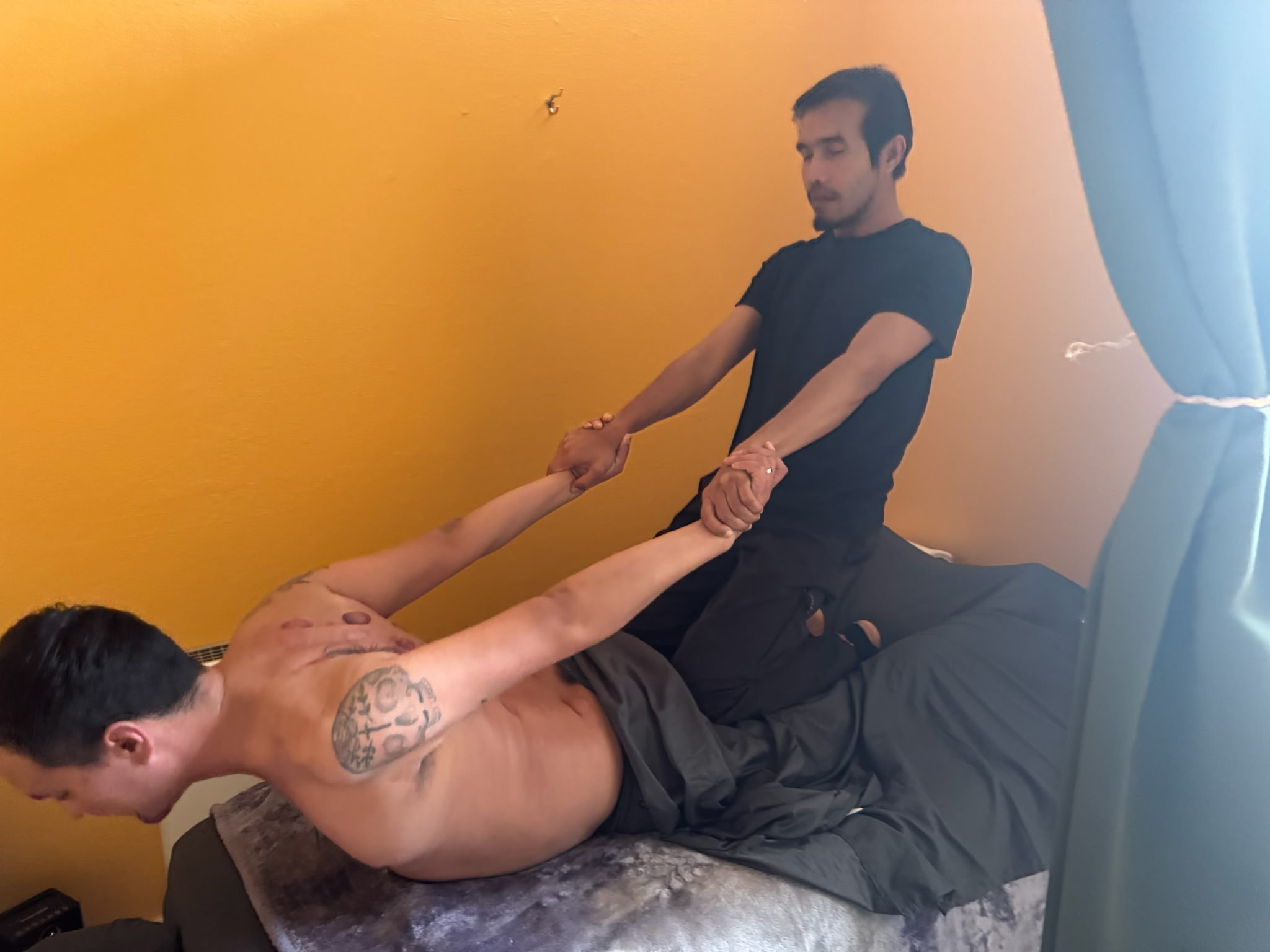 Deep tissue massage session at Meesa Method